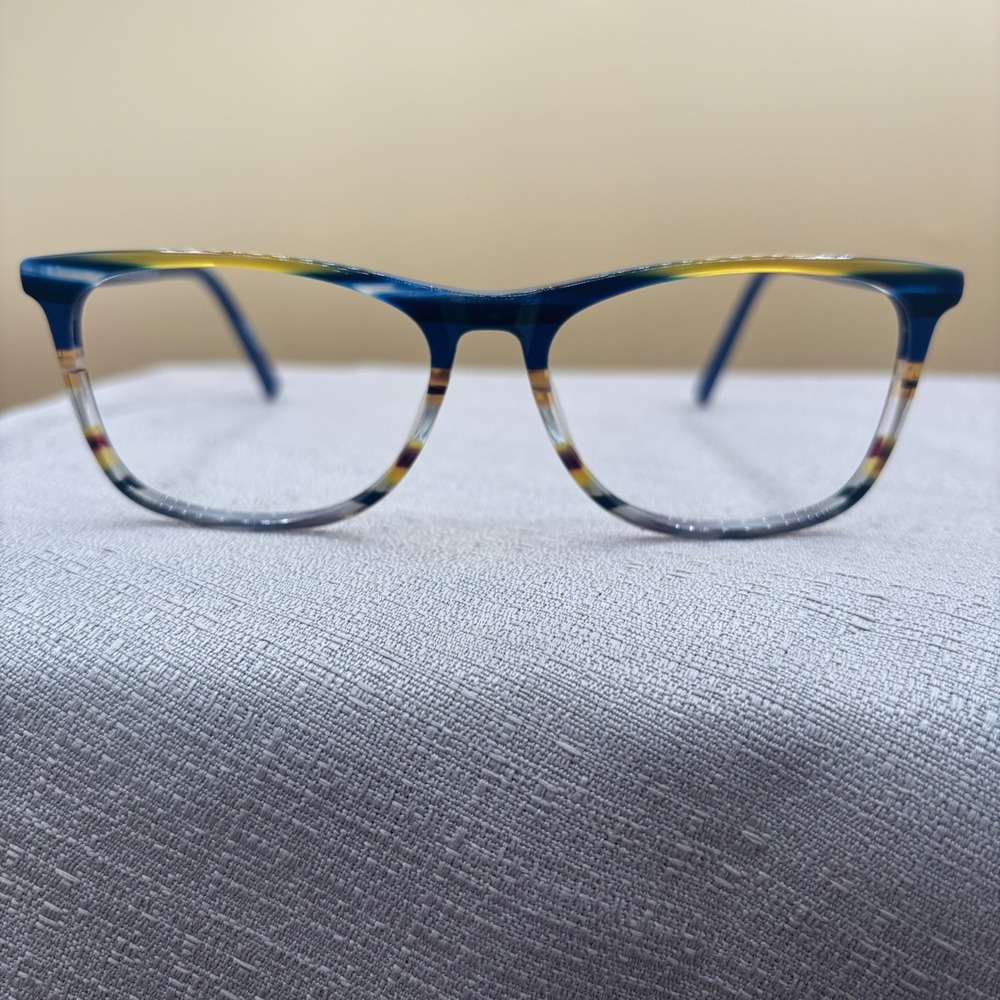 Di Valdi DV08025 Blue Tortoise Cat Eye Eyeglass Frames Handmade 54-16-145 NWOT